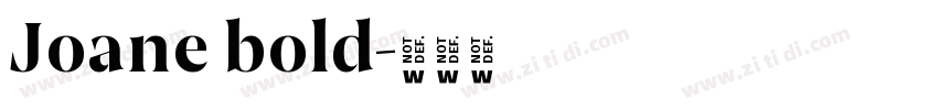 Joane bold字体转换